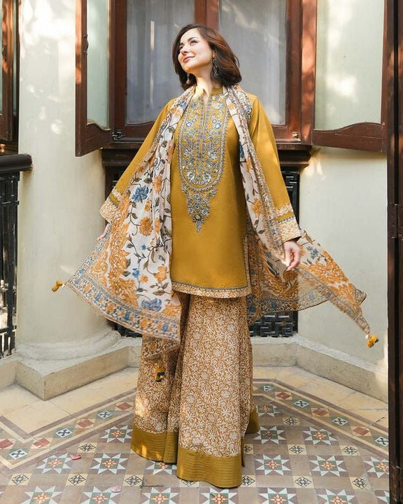 Sapphire Lawn Embroidered Unstitched 3 Piece