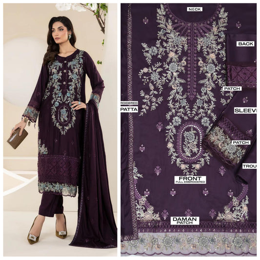 Maria.B Lawn Embroidered Unstitched 3 piece