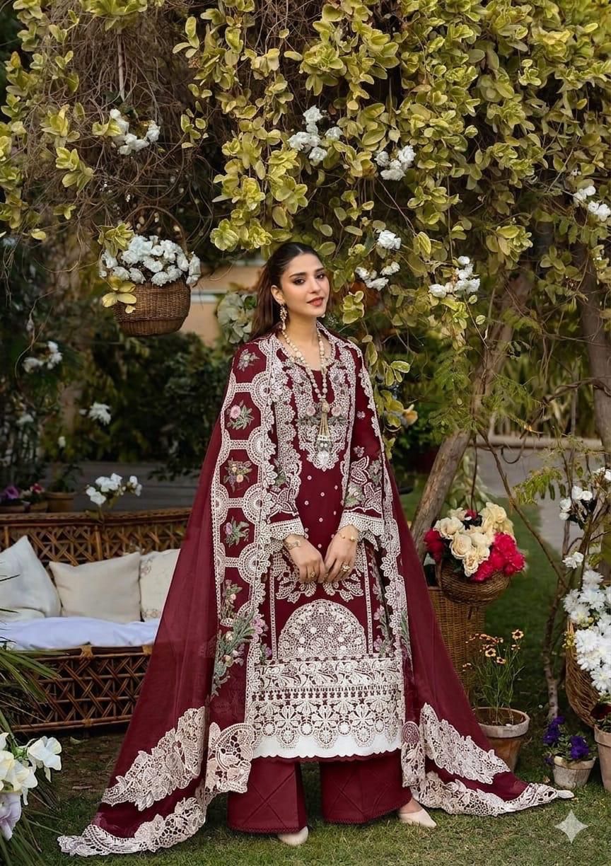 Elaf Chickenkari Embroidered Unstitched 3 Piece