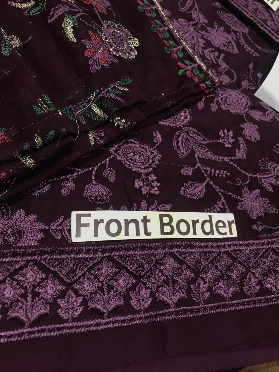Zaha Chiffon Embroidered Unstitched 3 Piece