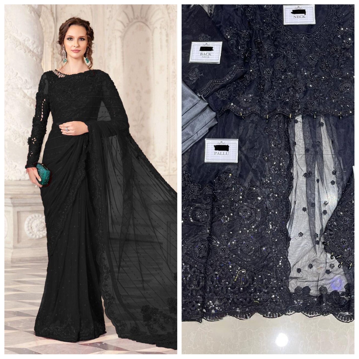 Maria.B Saree Exclusive Unstitched