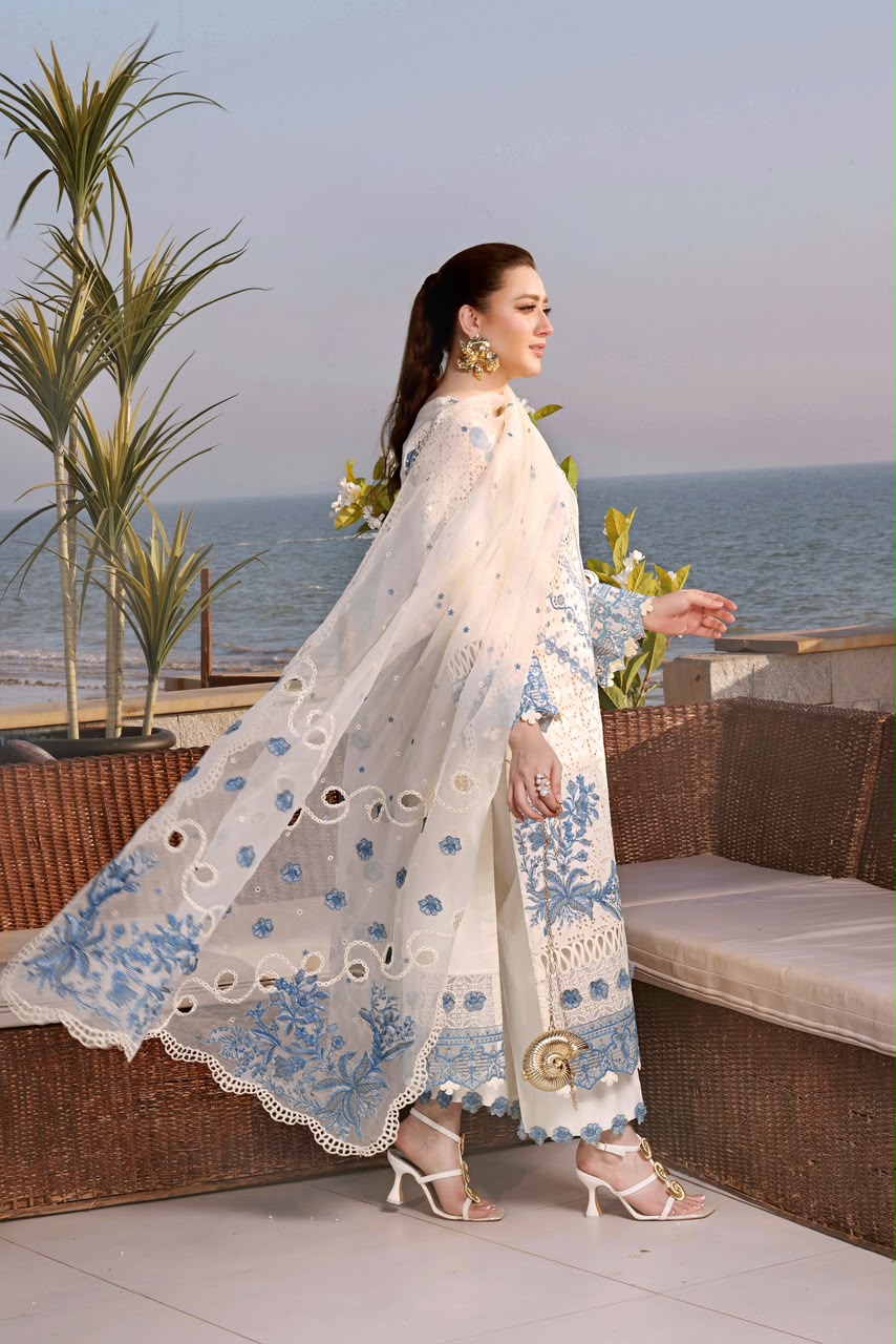 Aneela's Embroidered  Unstitched 3 Piece