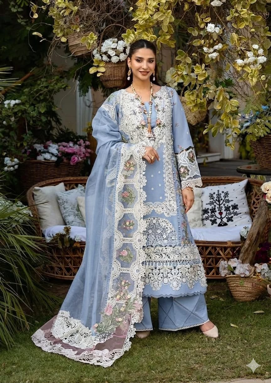 Elaf Chickenkari Embroidered Unstitched 3 piece