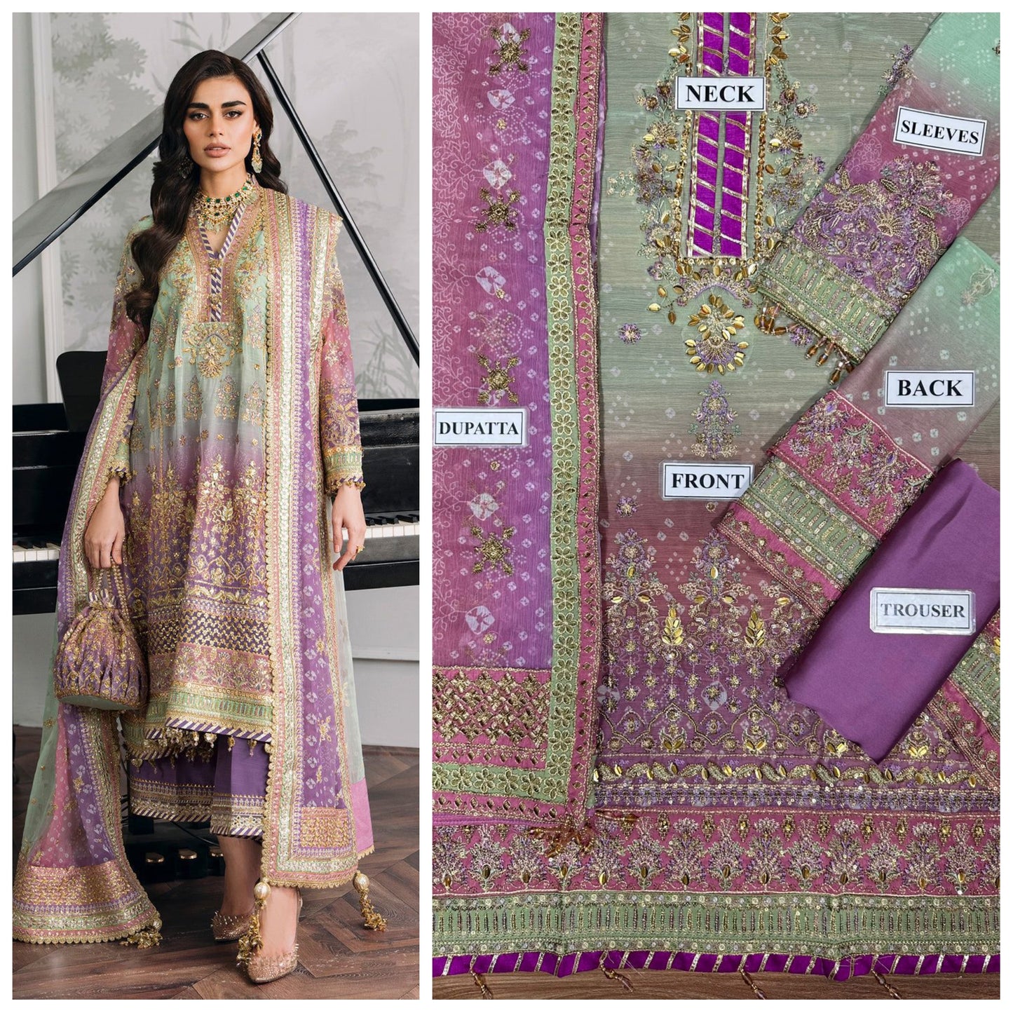 Baroque Festive Embroidered Unstitched 3 piece