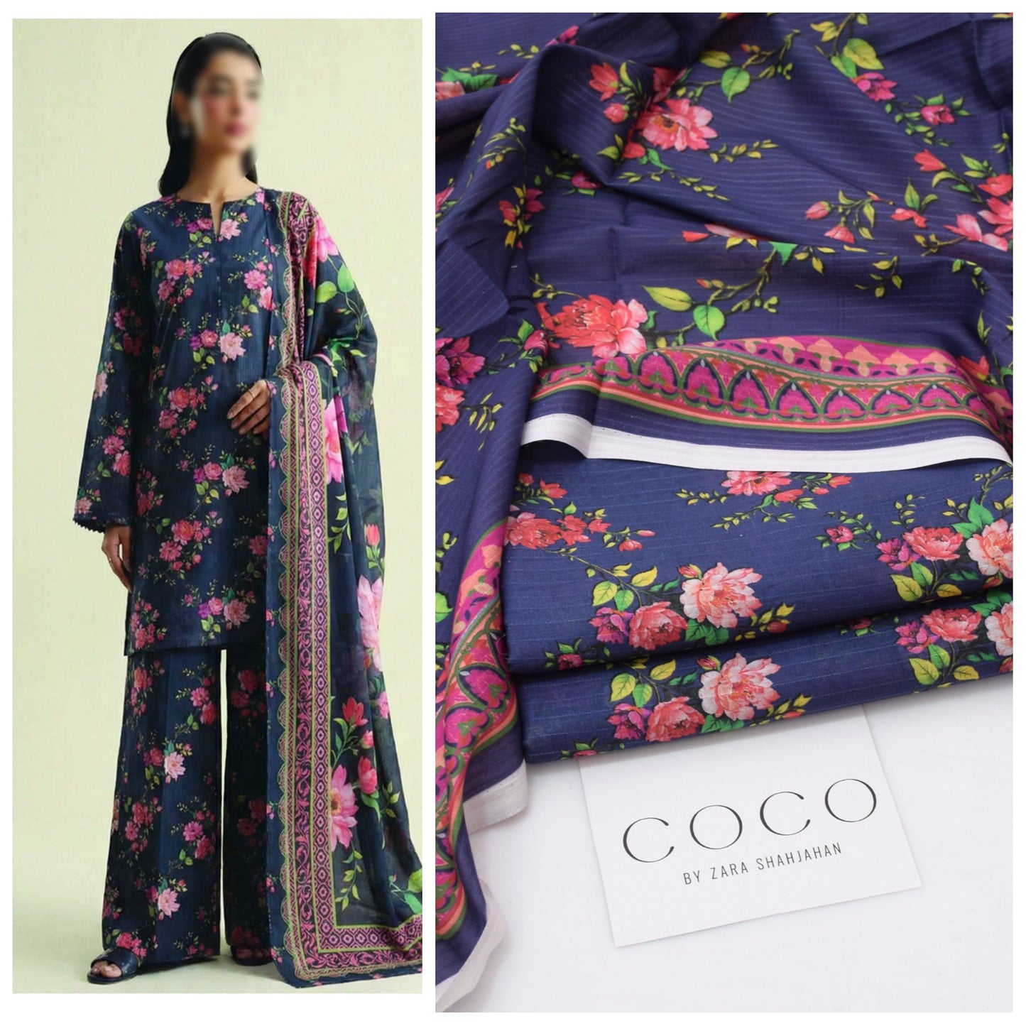 Coco by Zara Shahjahan Printed 3 Piece