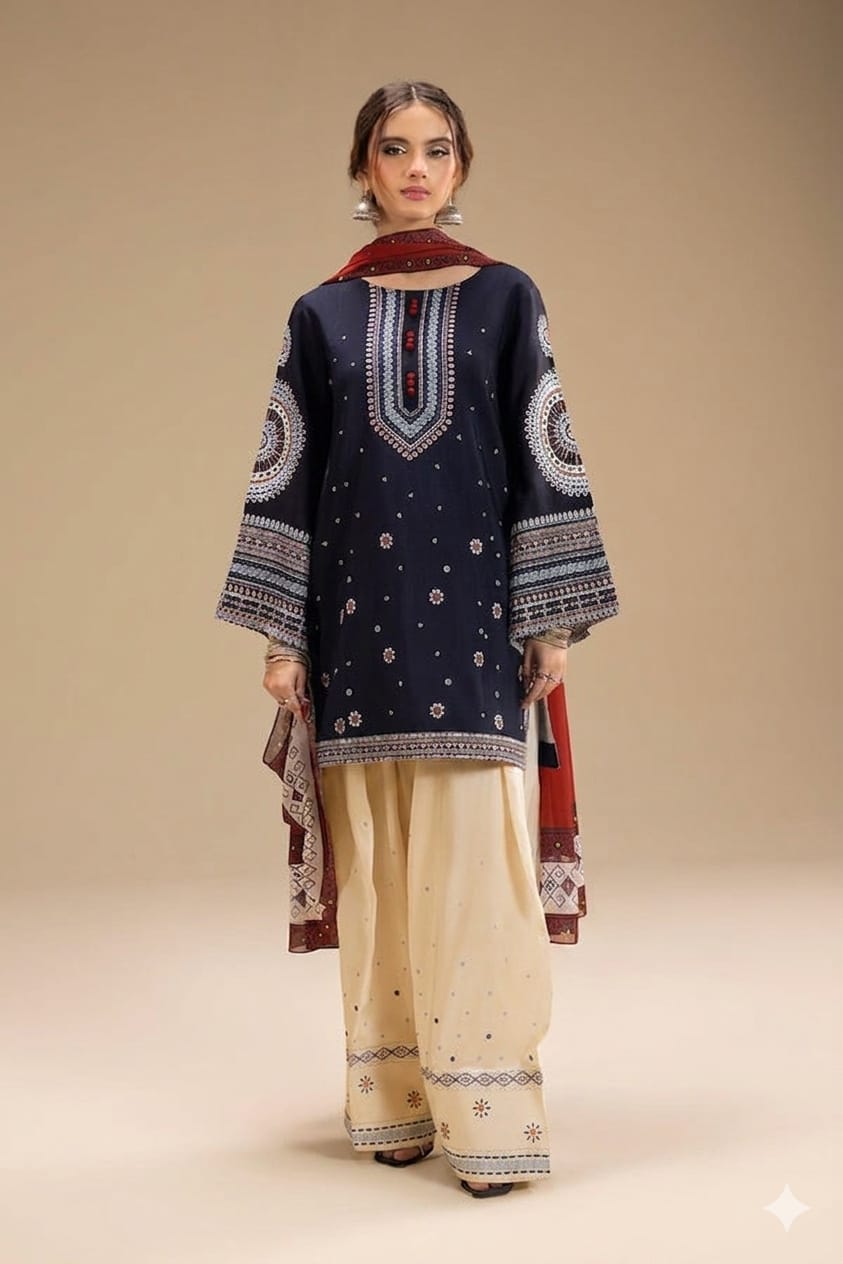 Jazmin Lawn Embroidered Unstitched 3 piece