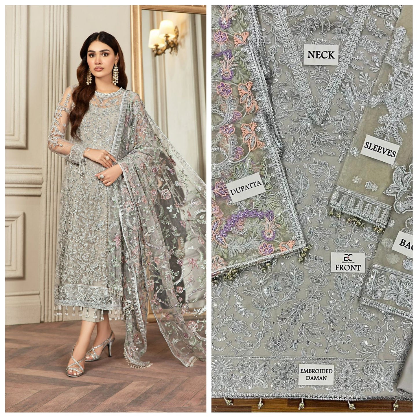Zarif Festive Embroidered Unstitched 3 piece