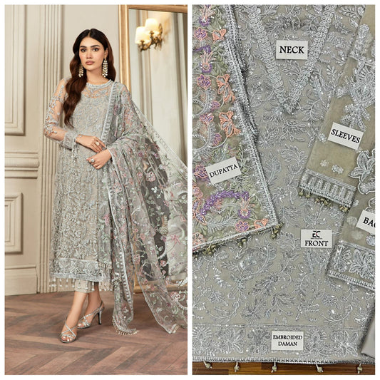 Zarif Festive Embroidered Unstitched 3 piece