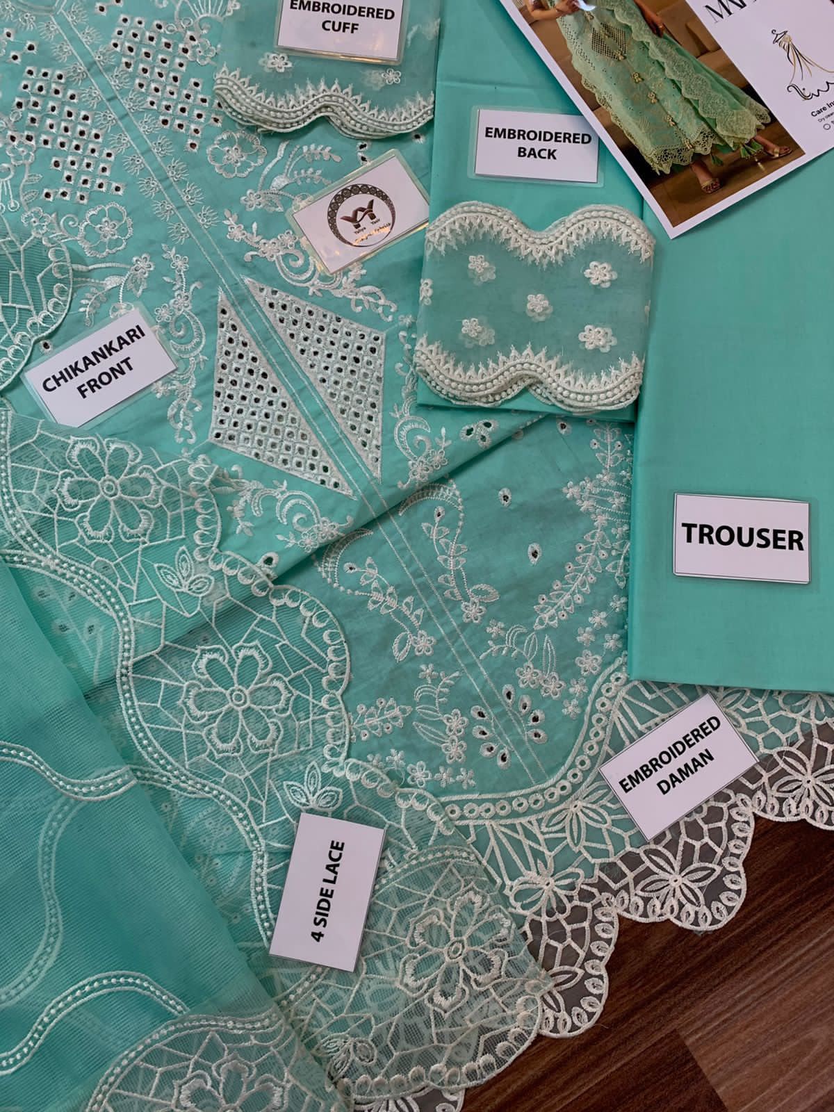 Mahnur Embroidered Unstitched 3 Piece