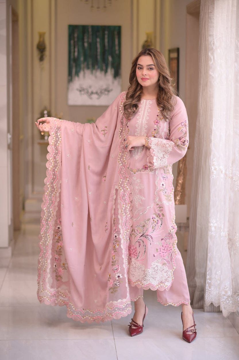 Aneela Embroidered Unstitched 3 Piece