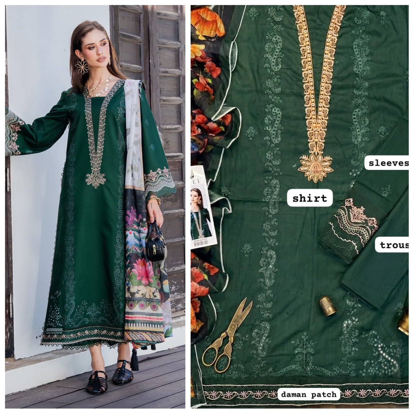 Izel Lawn Embroidered Unstitched 3 Piece