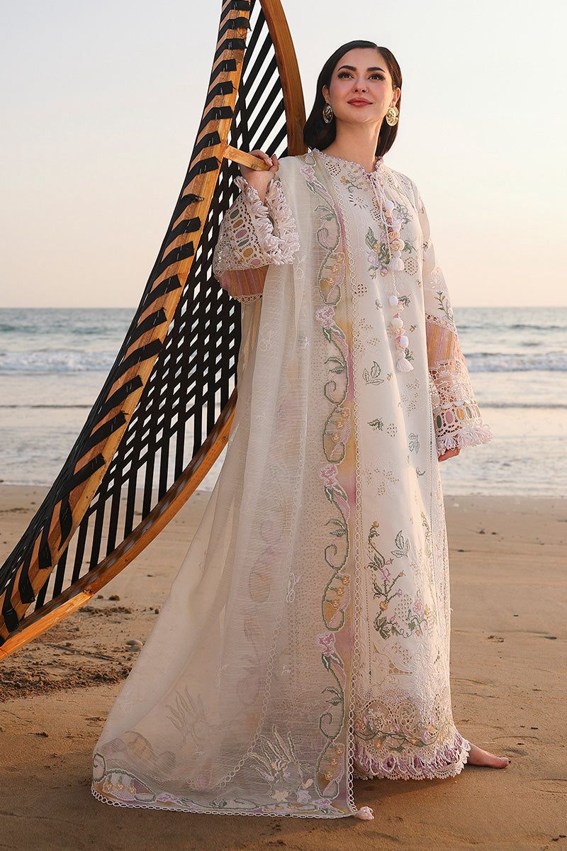 Qalamkar Chickenkari Unstitched 3 Piece