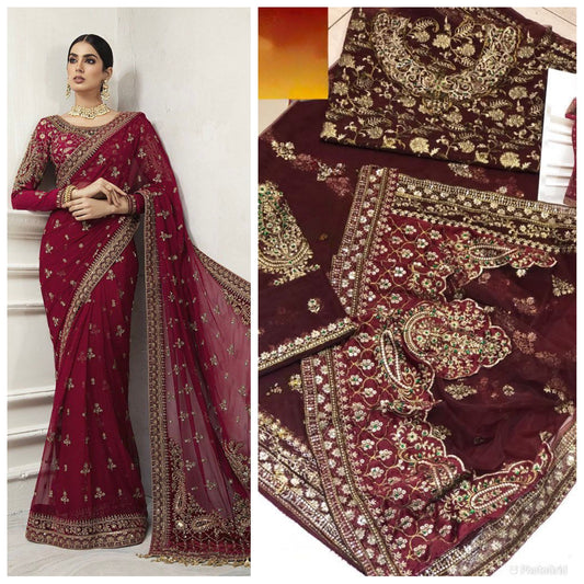 Maria.B Saree Wedding Collection Unstitched
