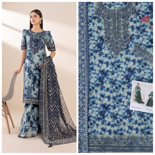 Maria.B Lawn Printed Unstitched 3 Piece