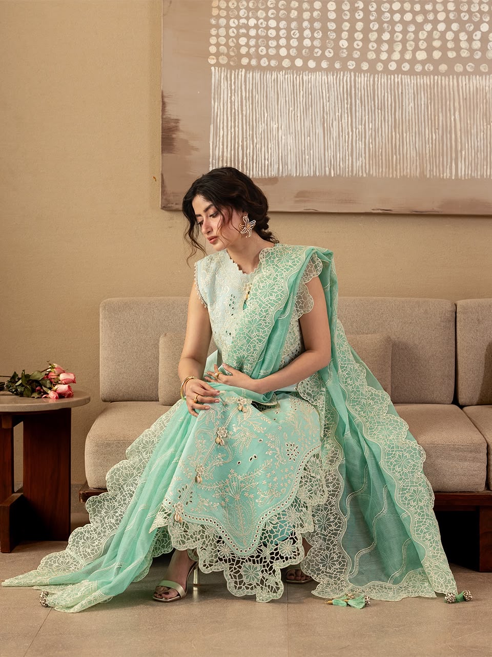 Mahnur Embroidered Unstitched 3 Piece