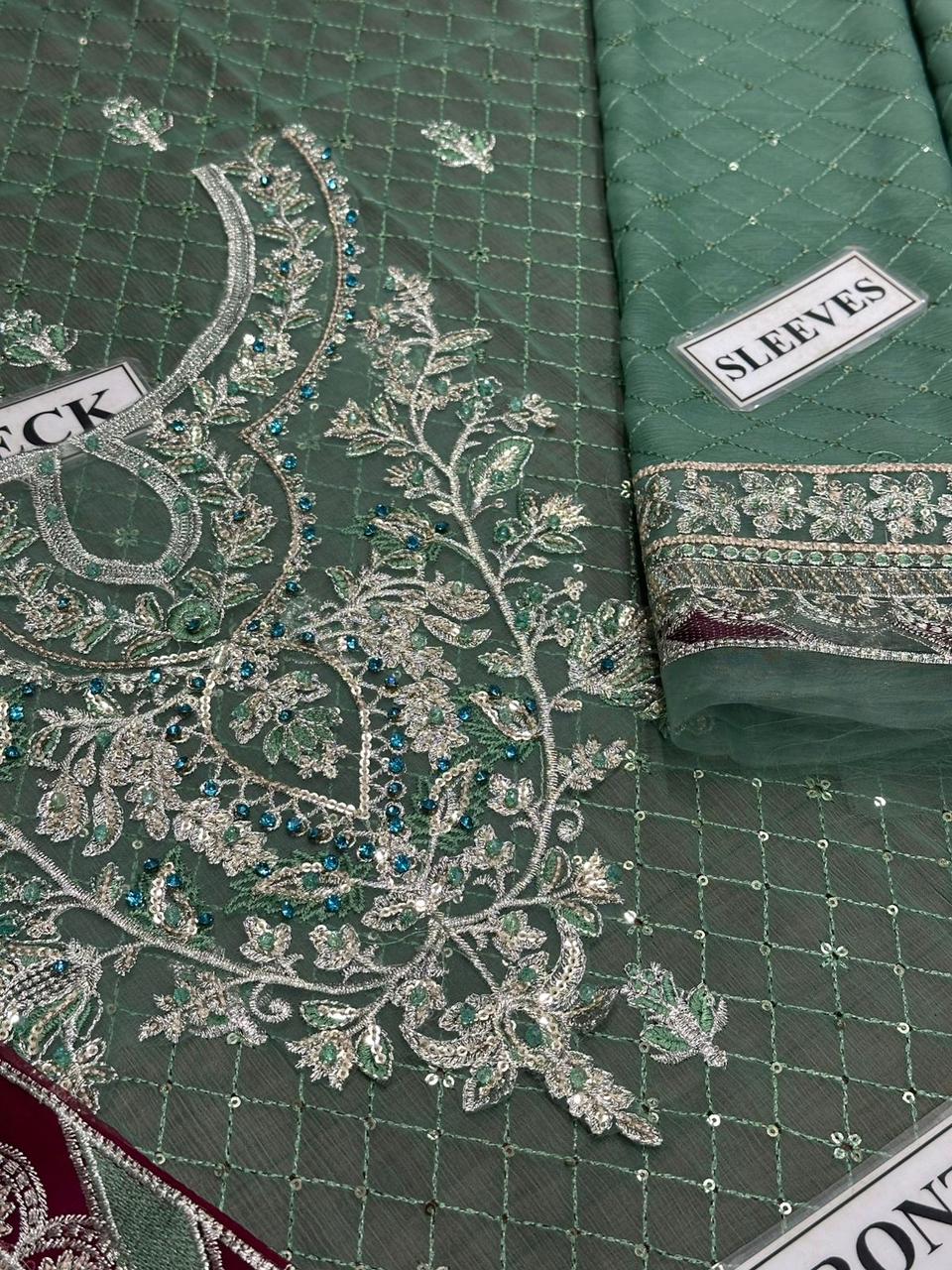 Asim Jofa Embroidered Unstitched 3 piece