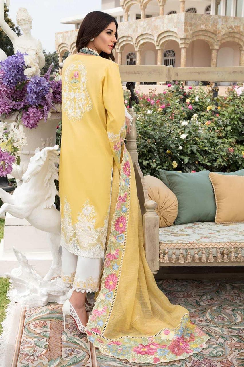 Crimson Luxury Chickenkari Unstitched 3 Piece