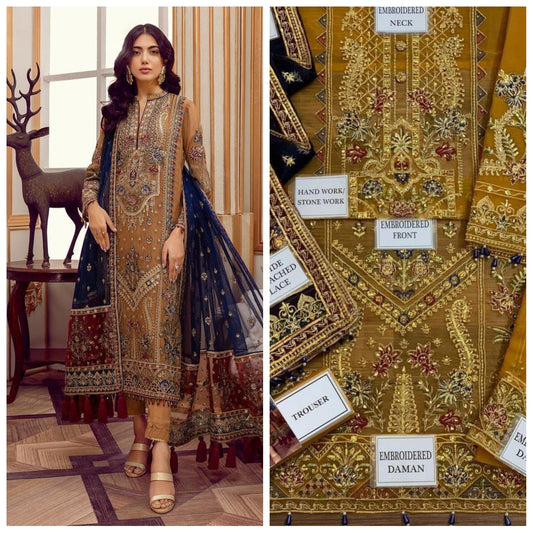 Adan Libas Embroidered Unstitched 3 Piece