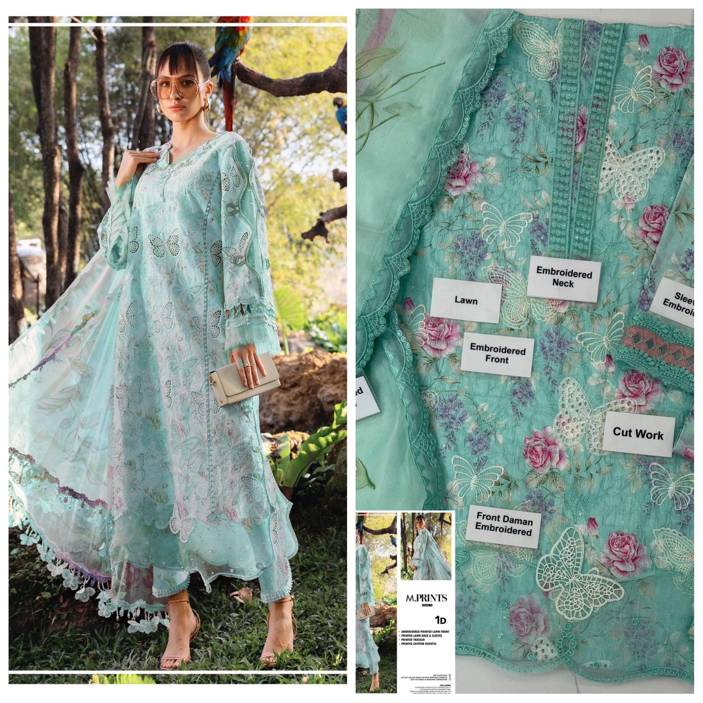 Maria.b Lawn Embroidered Unstitched 3 Piece