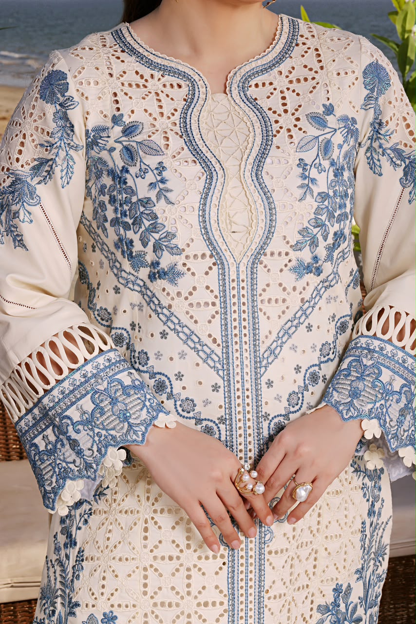 Aneela's Embroidered  Unstitched 3 Piece