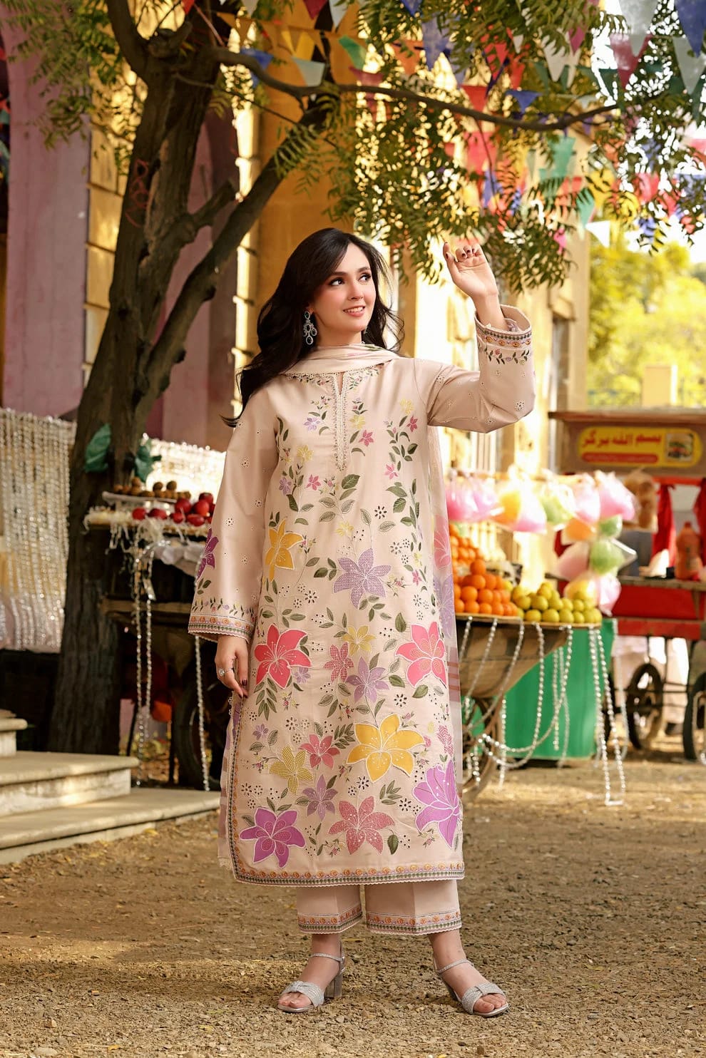 Aneela's Lawn Embroidered Unstitched 3 piece