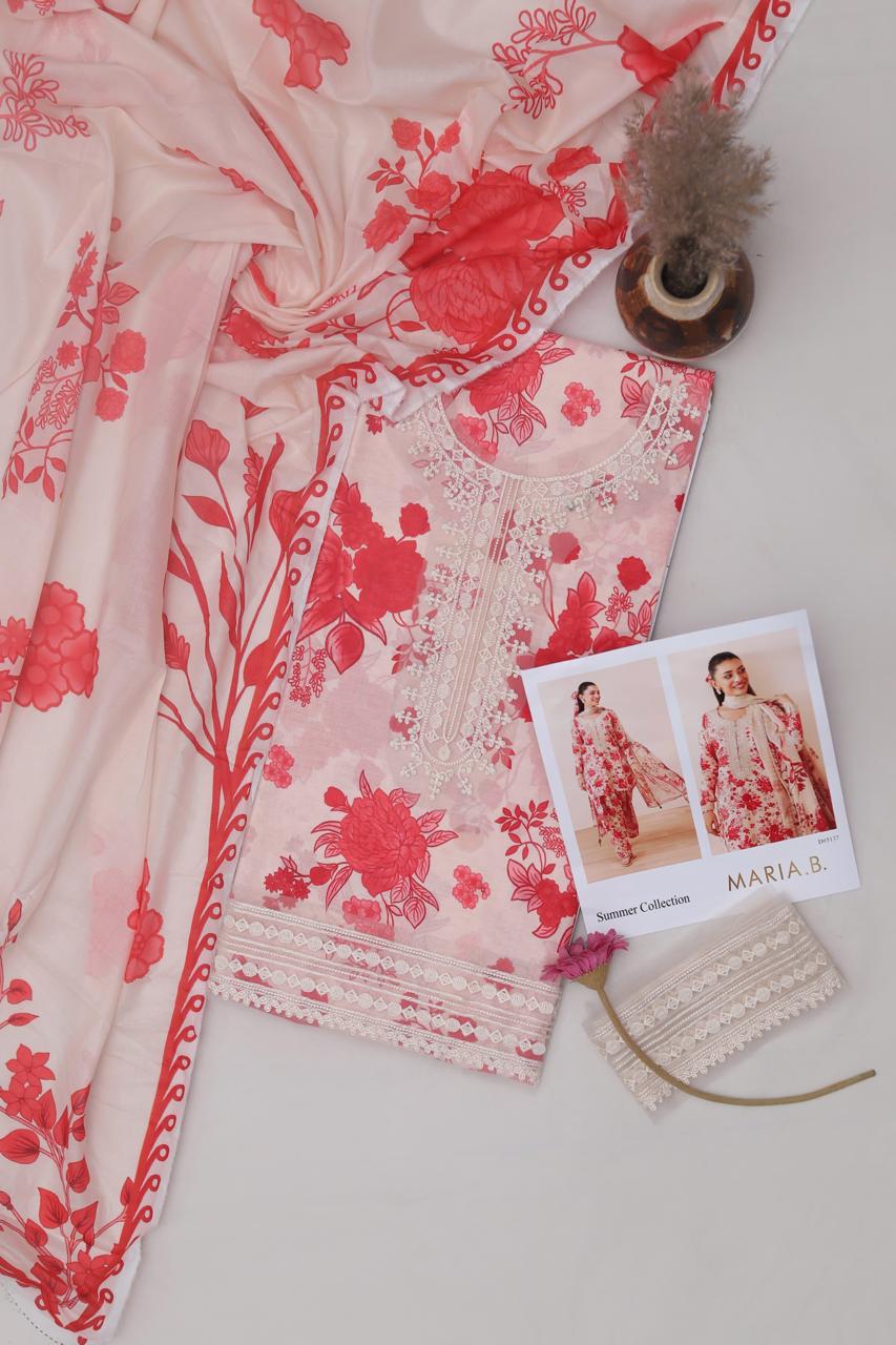Maria.B Lawn Printed Unstitched 3 Piece