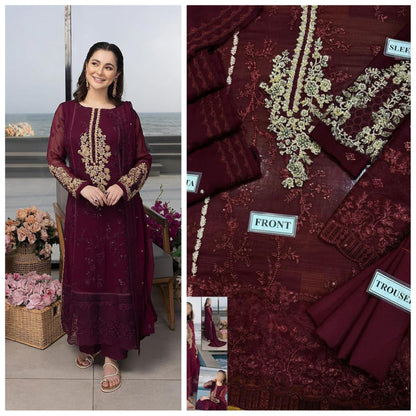 Azure Festive Embroidered Unstitched 3 piece