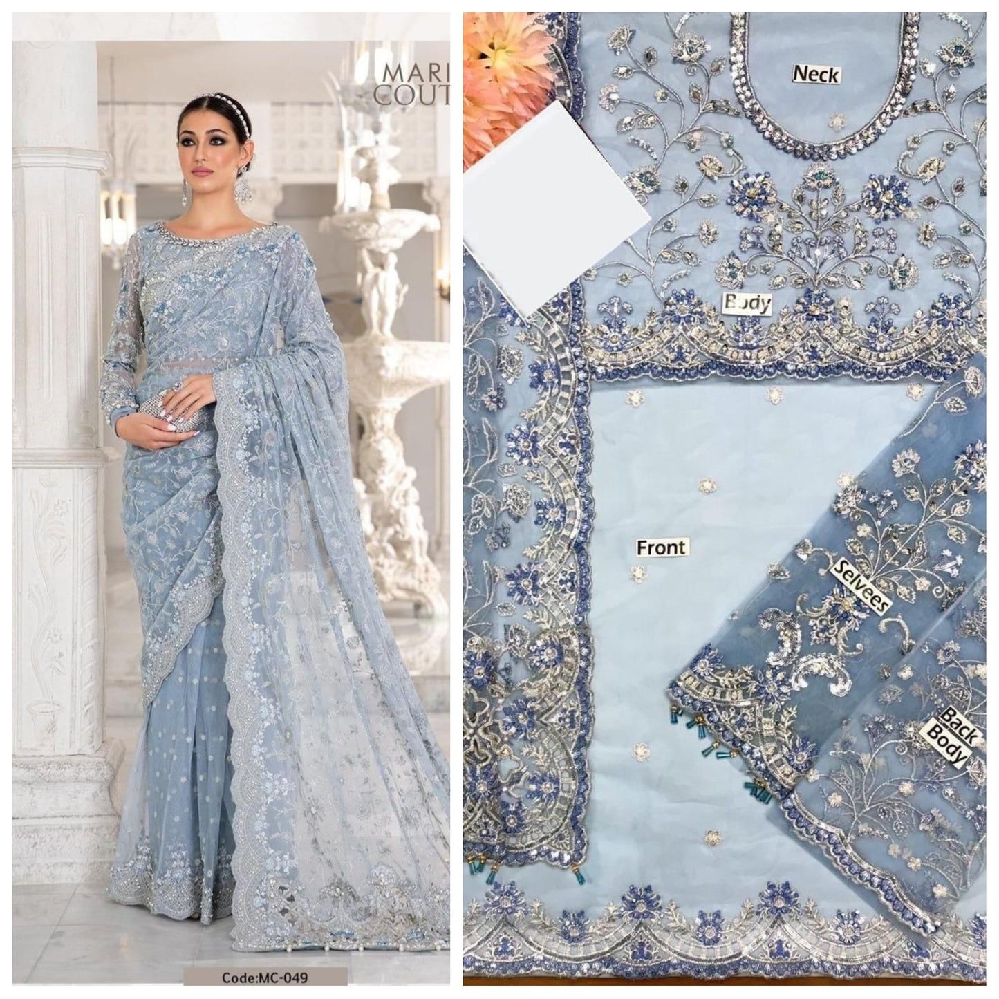 Maria.B Saree Exclusive Unstitched