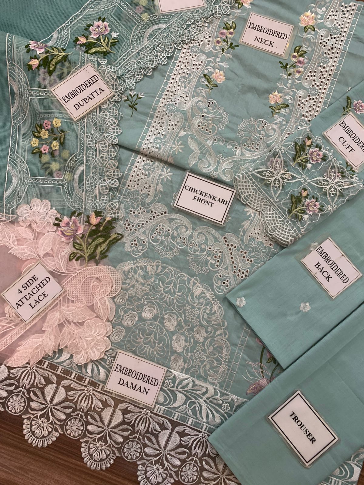 Elaf Chickenkari Embroidered Unstitched 3 Piece