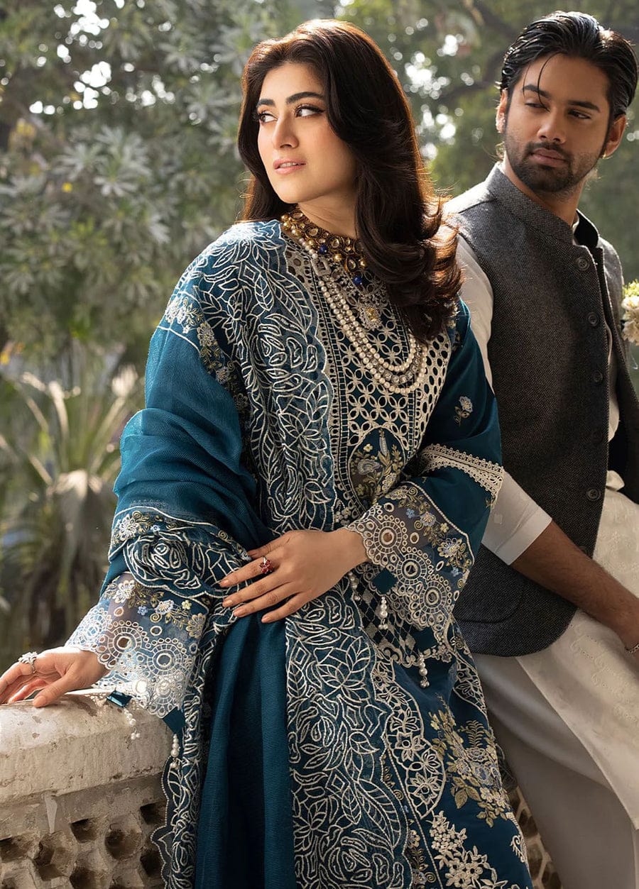 Mahnur Lawn Embroidered Unstitched 3 Piece