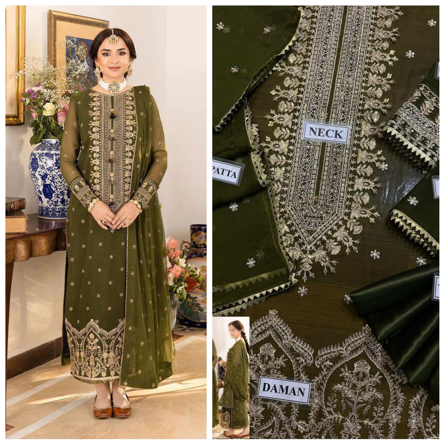 Asim Jofa Embroidered Unstitched 3 piece