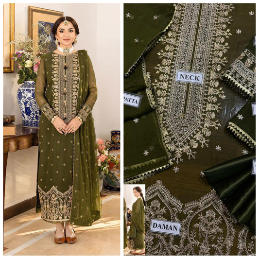 Asim Jofa Embroidered Unstitched 3 piece
