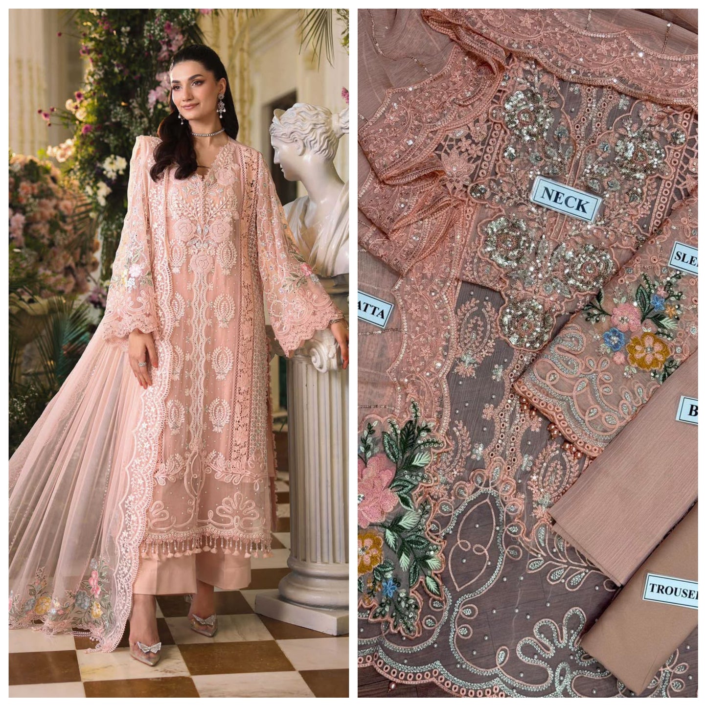 Maria.B Festive Embroidered Unstitched 3 piece