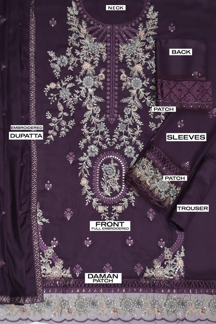 Maria.B Lawn Embroidered Unstitched 3 piece