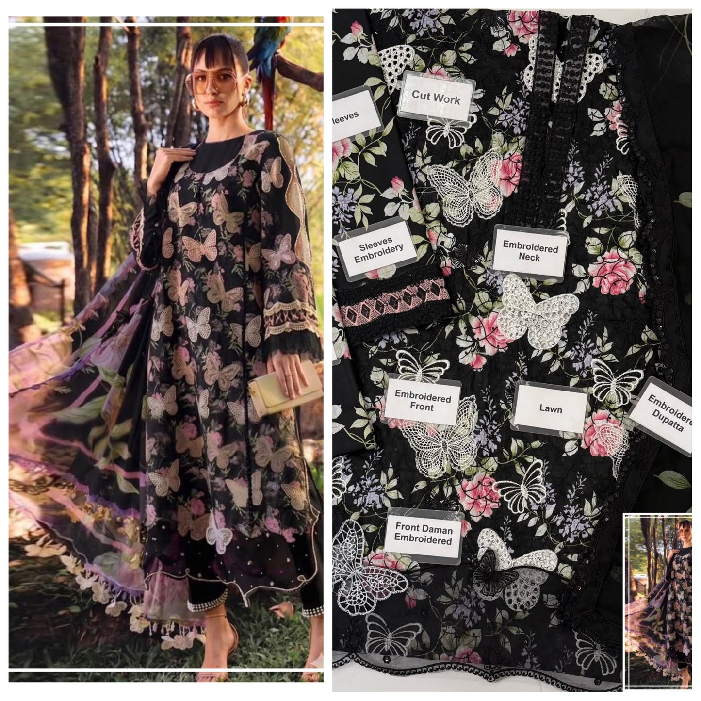 Maria.b Lawn Embroidered Unstitched 3 Piece
