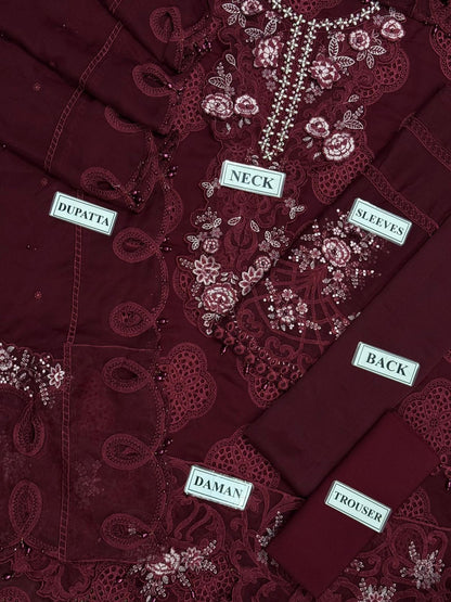Maria.B Festive Embroidered Unstitched 3 piece