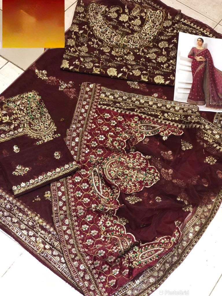 Maria.B Saree Wedding Collection Unstitched