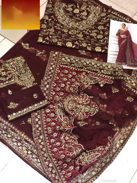 Maria.B Saree Wedding Collection Unstitched