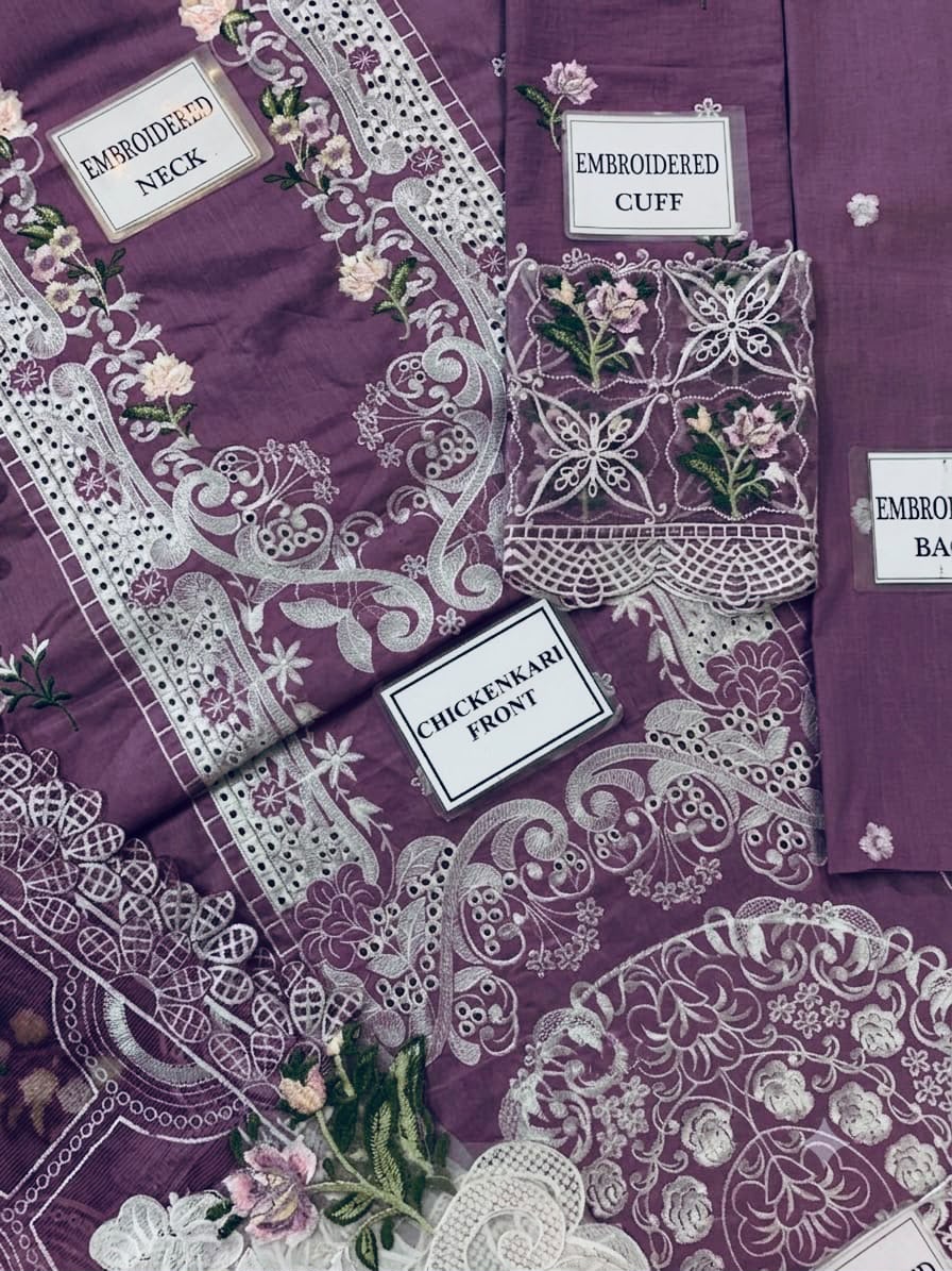 Elaf Chickenkari Embroidered Unstitched 3 Piece