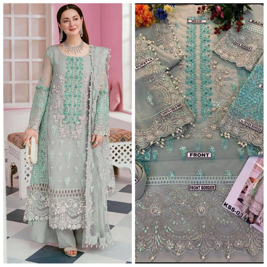 Elaf Bridal Embroidered Unstitched 3 Piece