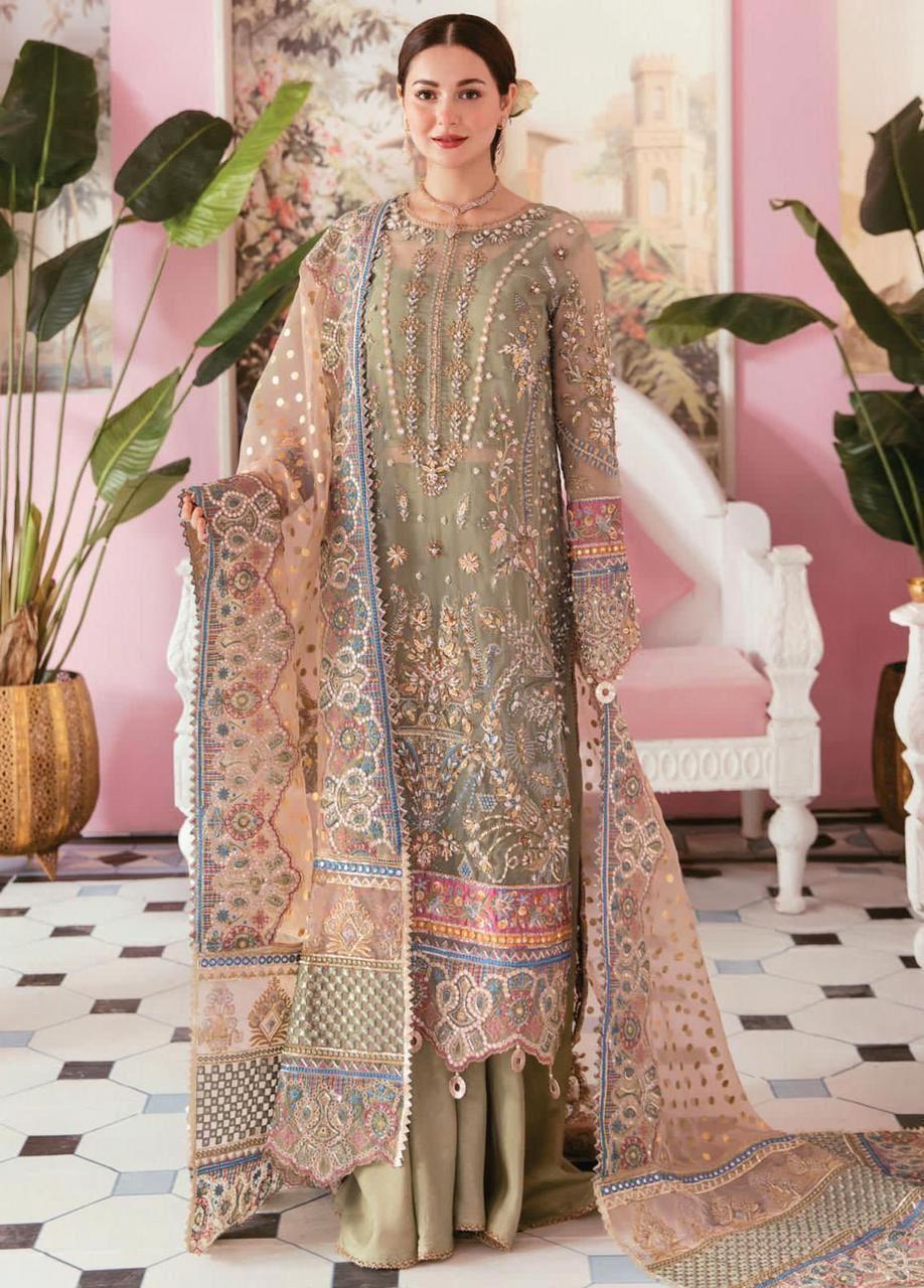 Elaf Organza Embroidered Unstitched 3 Piece