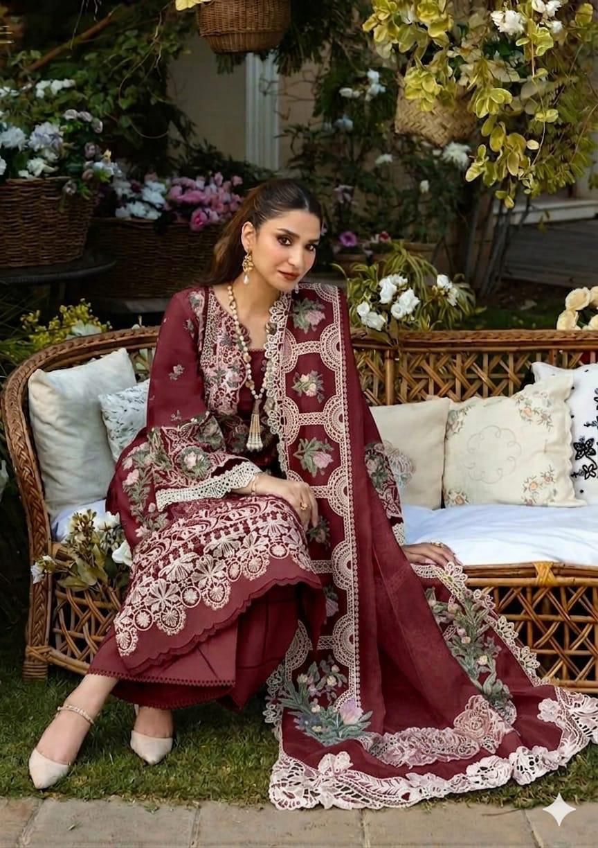 Elaf Chickenkari Embroidered Unstitched 3 Piece