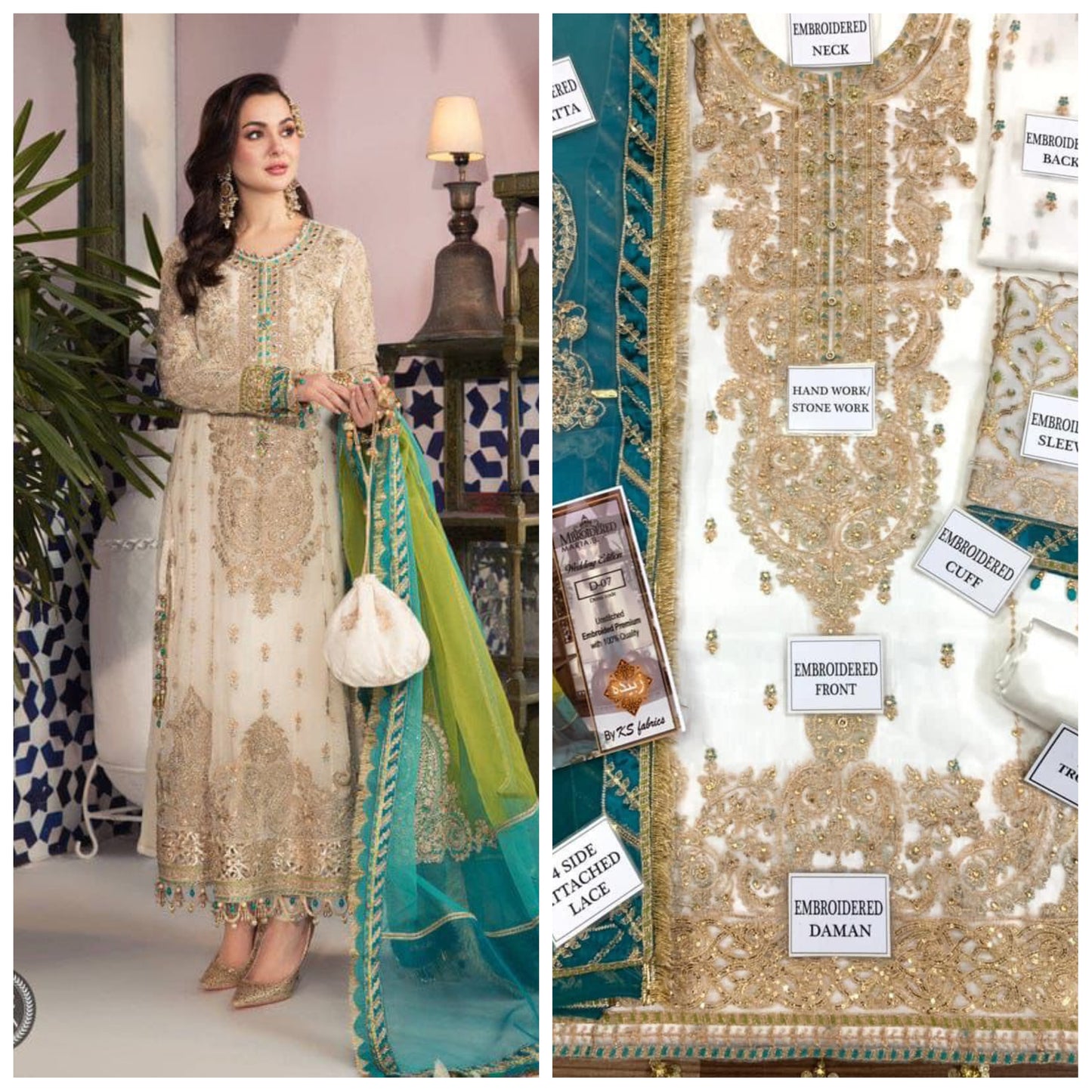 Maria.B Festive Embroidered Unstitched 3 Piece