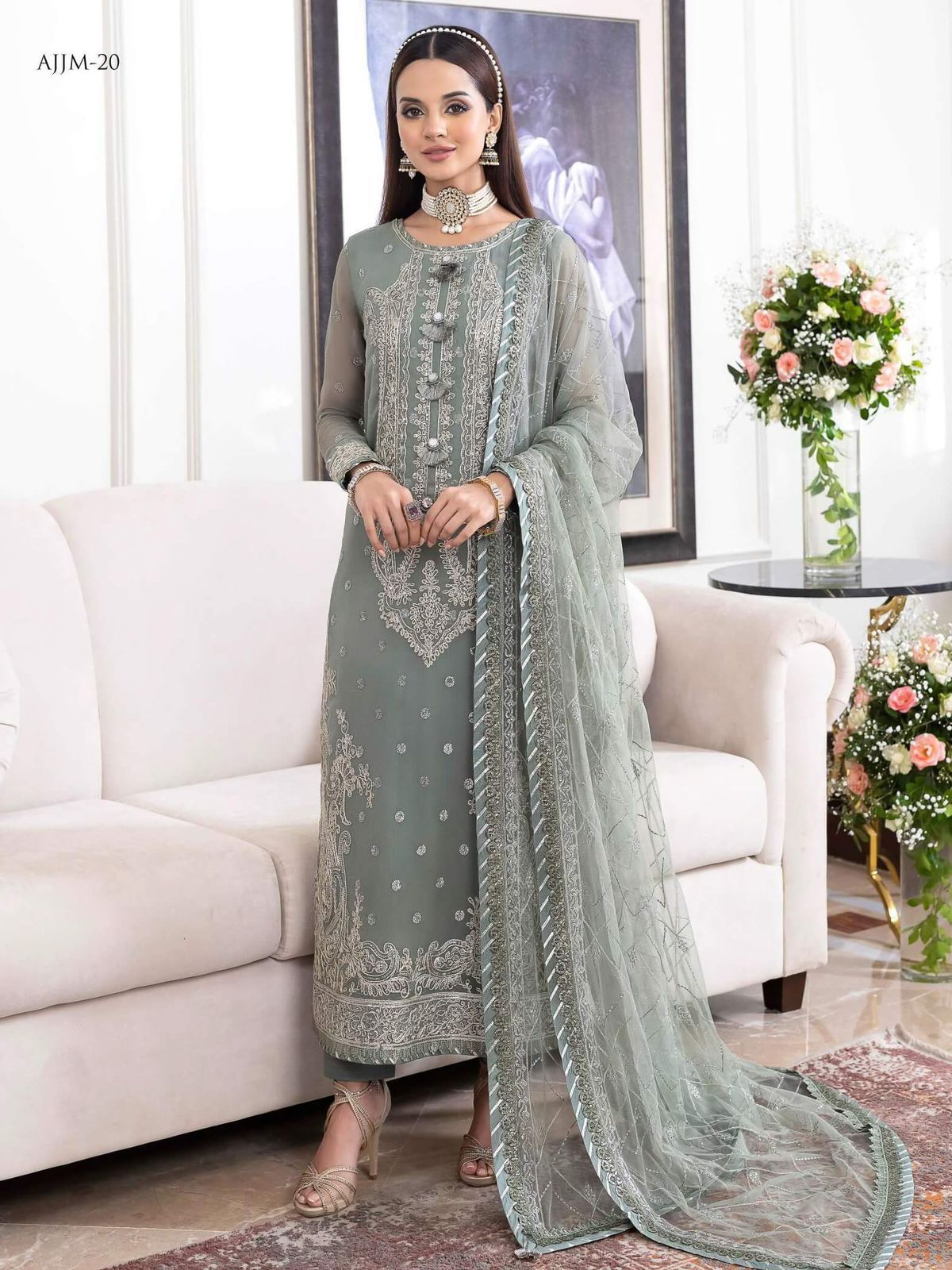 Asim Jofa Embroidered Unstitched 3 piece