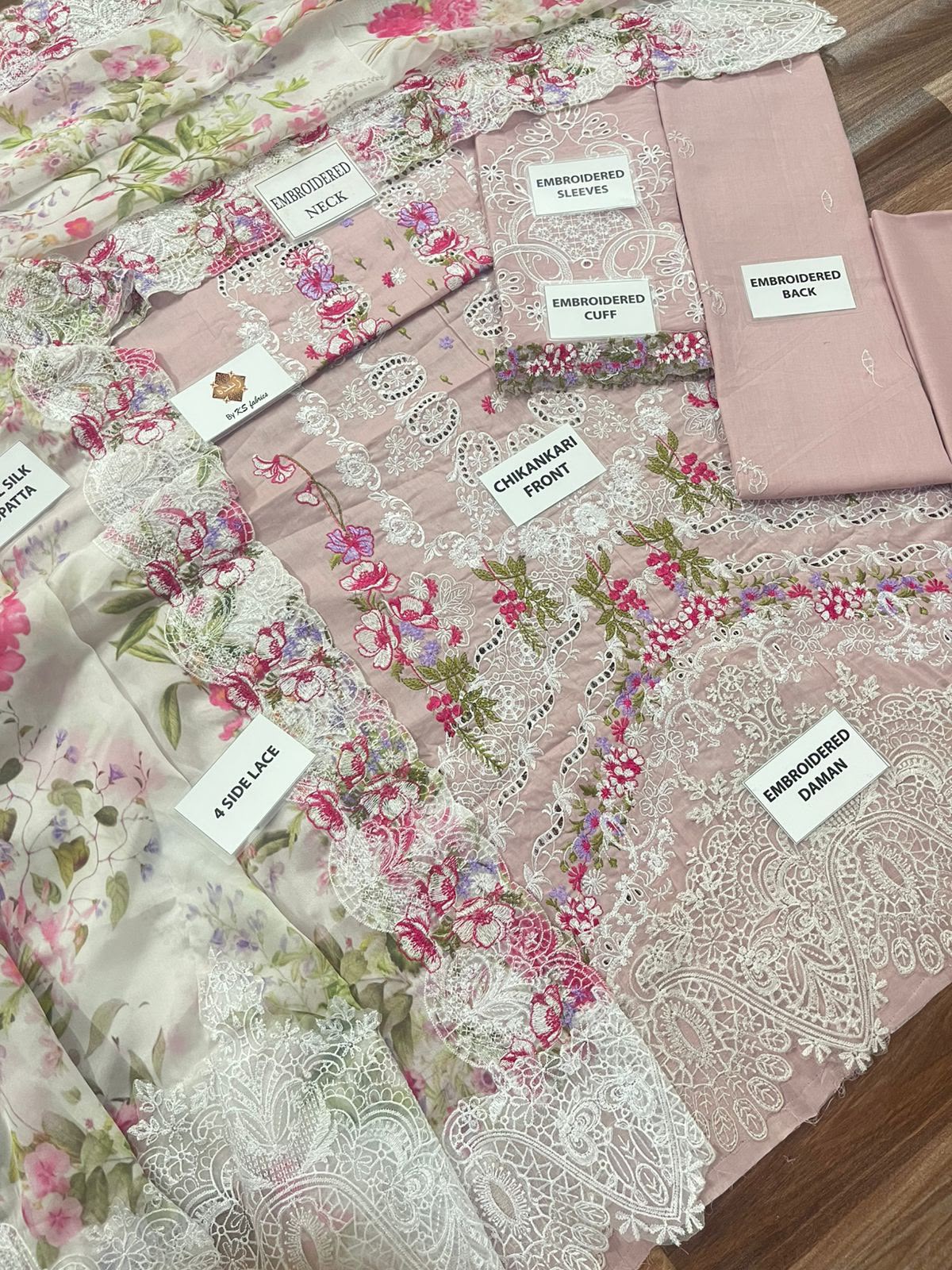 Elaf Chickenkari Unstitched 3 Piece