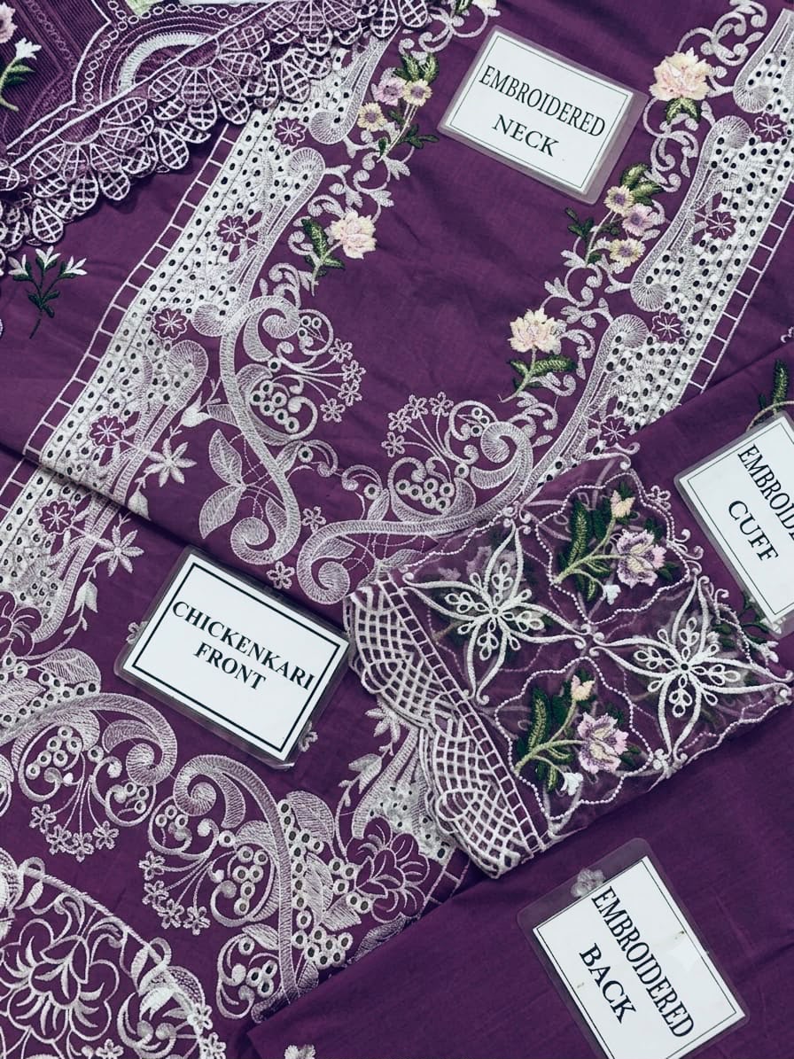 Elaf Chickenkari Embroidered Unstitched 3 Piece