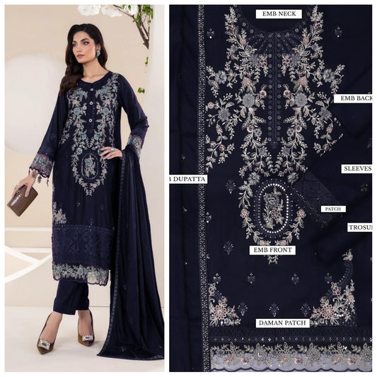 Maria.B Lawn Embroidered Unstitched 3 piece