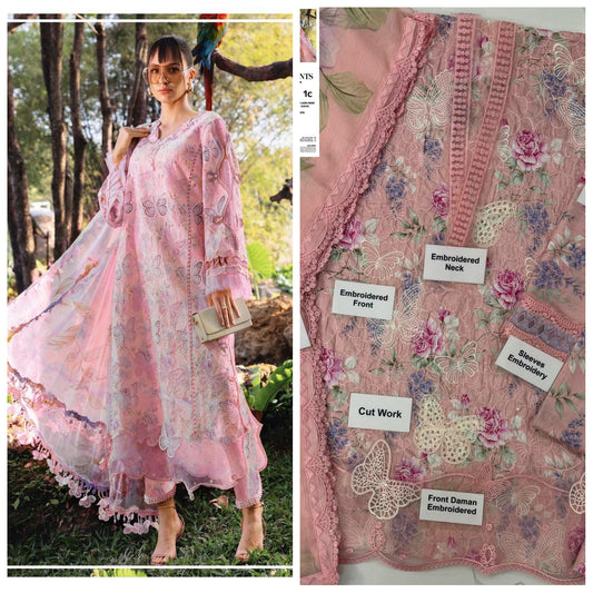 Maria.b Lawn Embroidered Unstitched 3 Piece